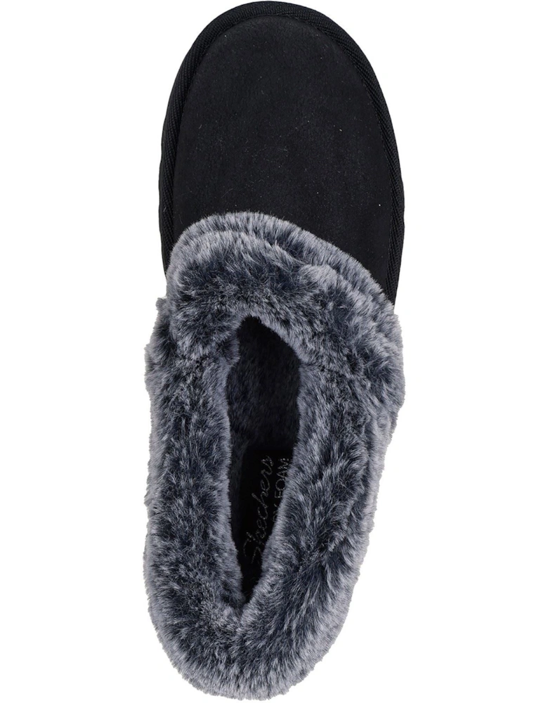 Cozy Up Synthetic Women's Black Slippers