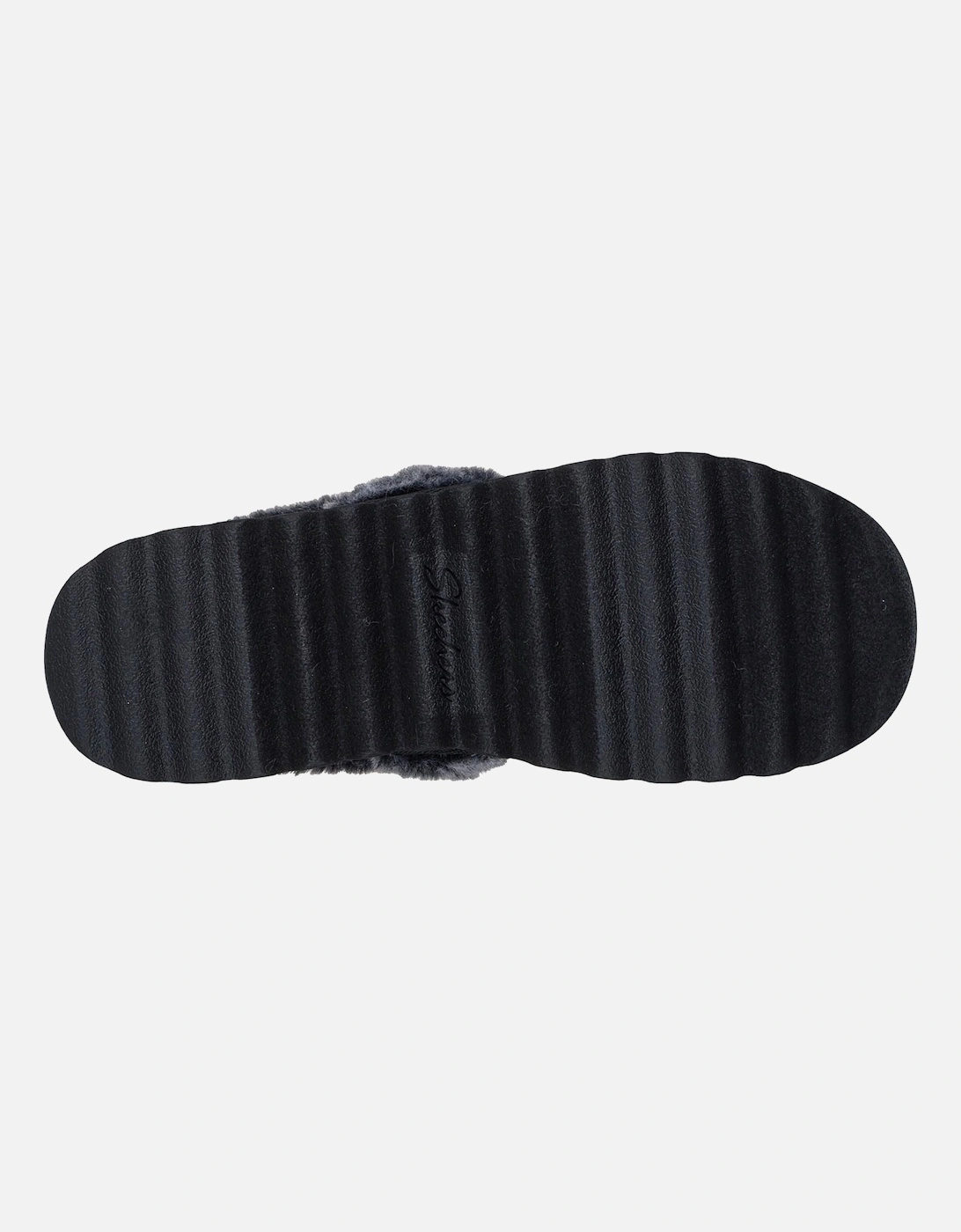 Cozy Up Synthetic Women's Black Slippers