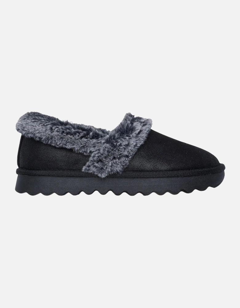 Cozy Up Synthetic Women's Black Slippers