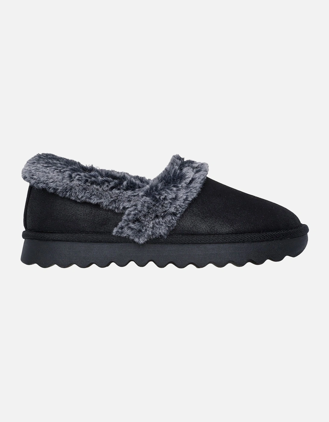 Cozy Up Synthetic Women's Black Slippers