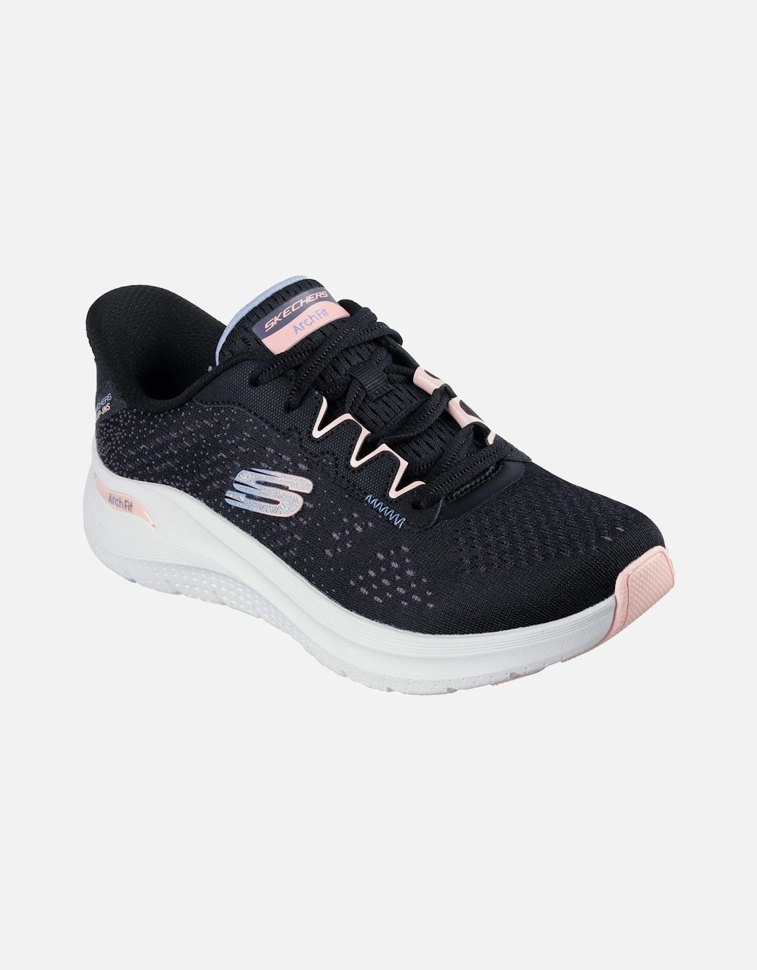 Skechers Women's Black Arch Fit 2.0 Fresh Pace Textile /Multi Trainers - : 7 Size 7