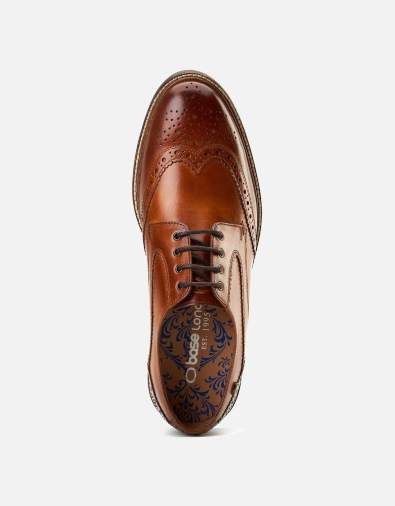 London York Leather Men's Burnt Tan Brogues Shoes