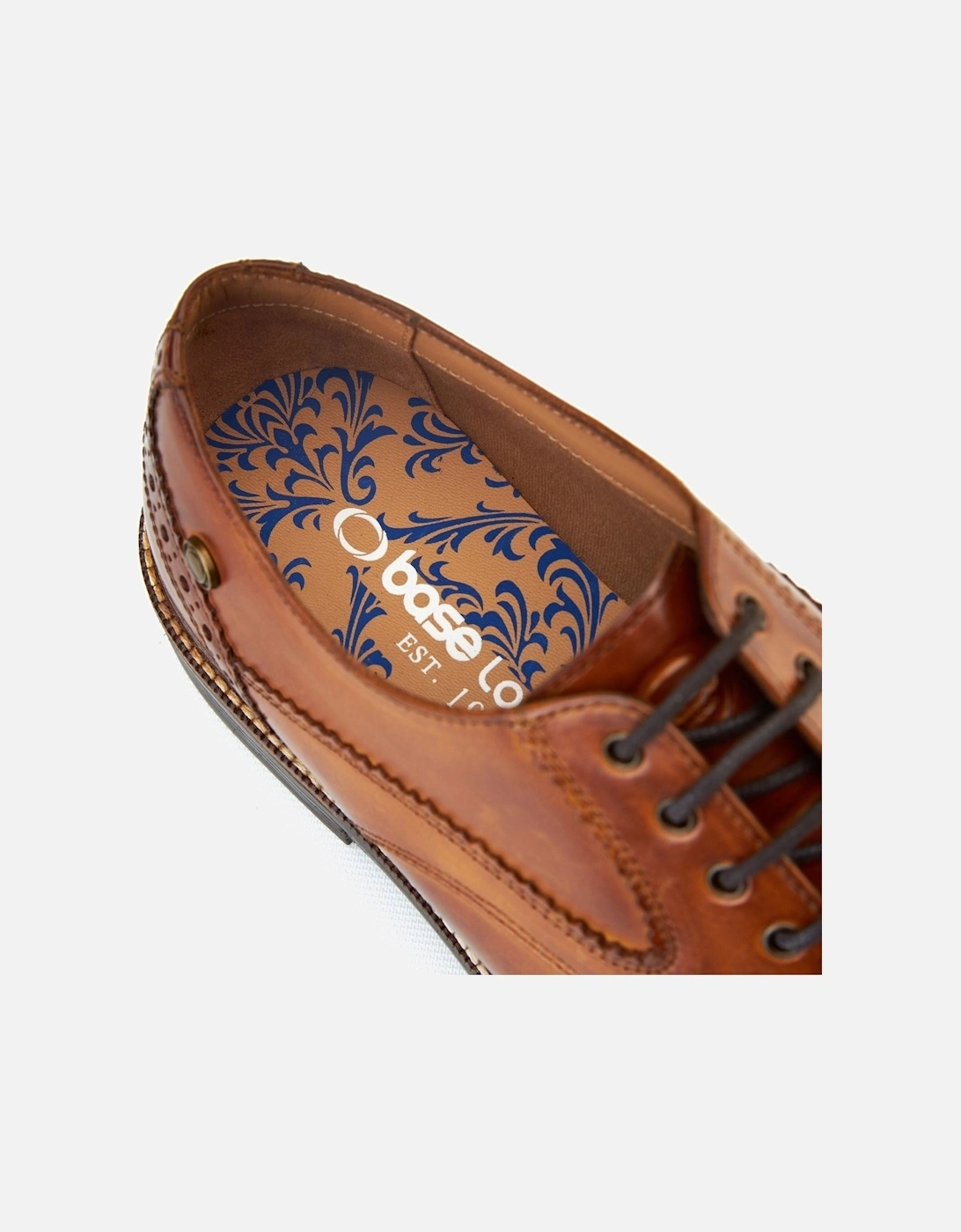 London York Leather Men's Burnt Tan Brogues Shoes