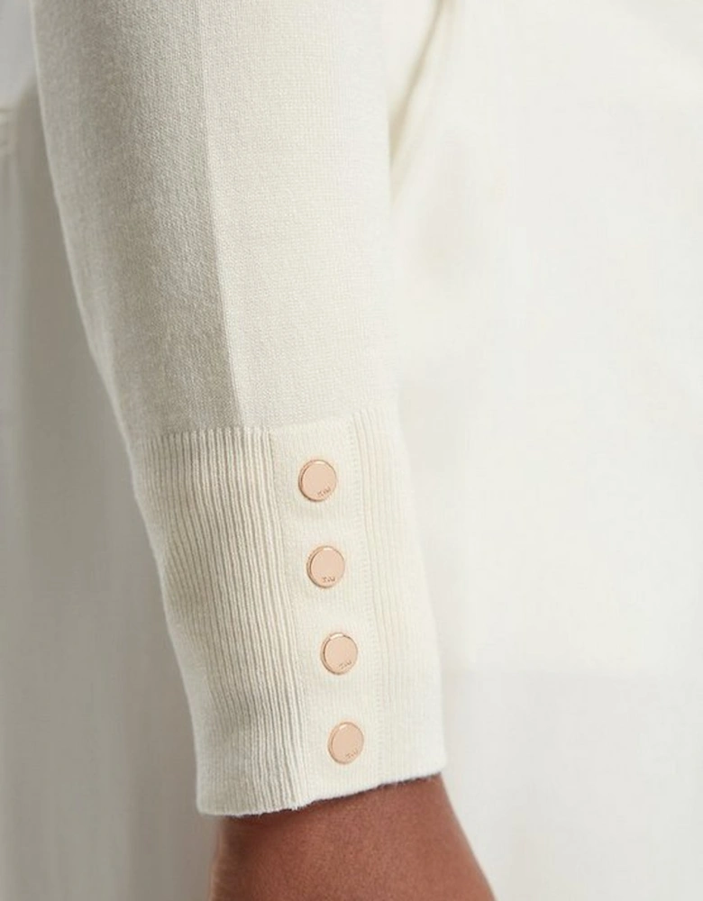 Plus Size Viscose Blend Knitted V Neck Jumper