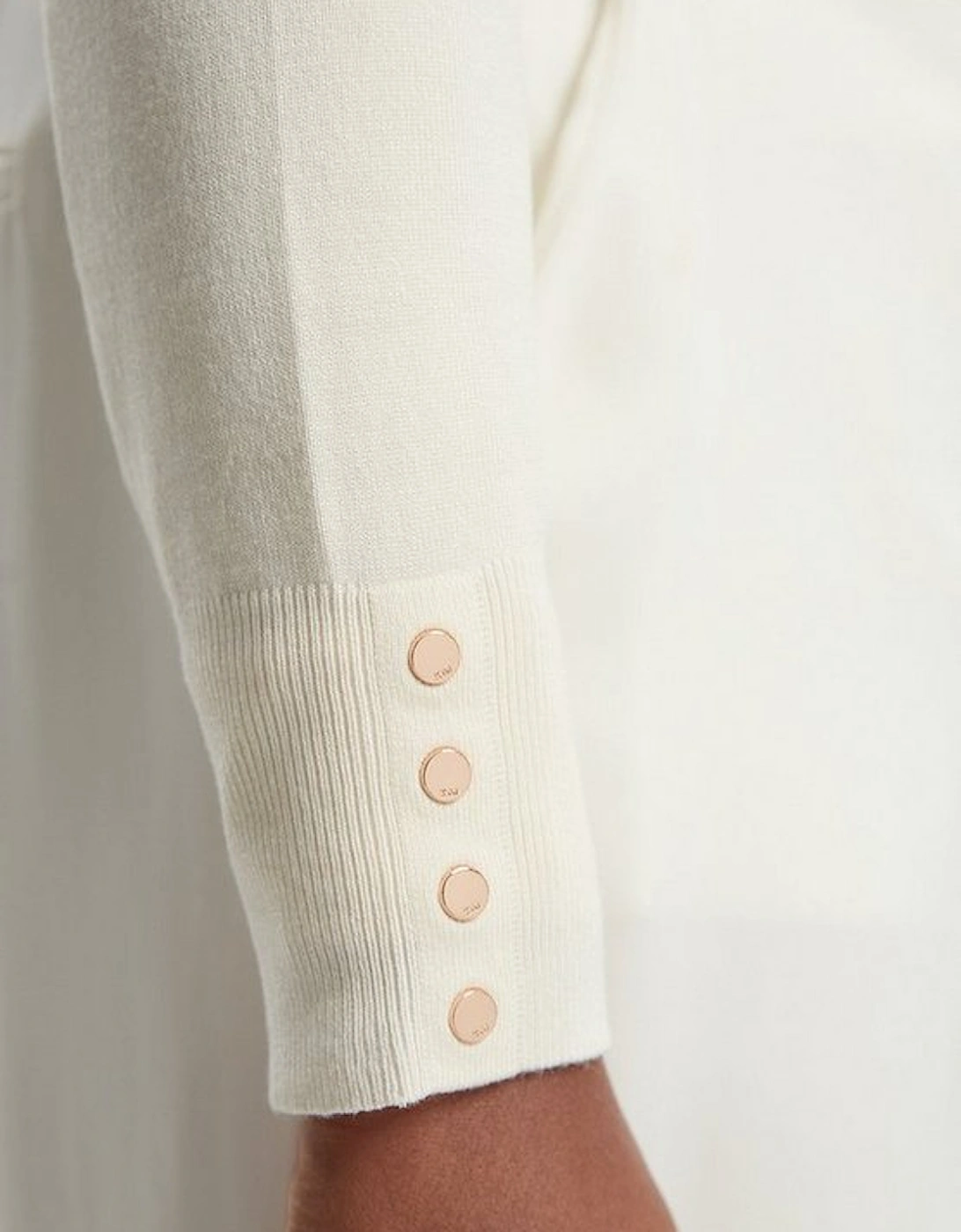 Plus Size Viscose Blend Knitted V Neck Jumper