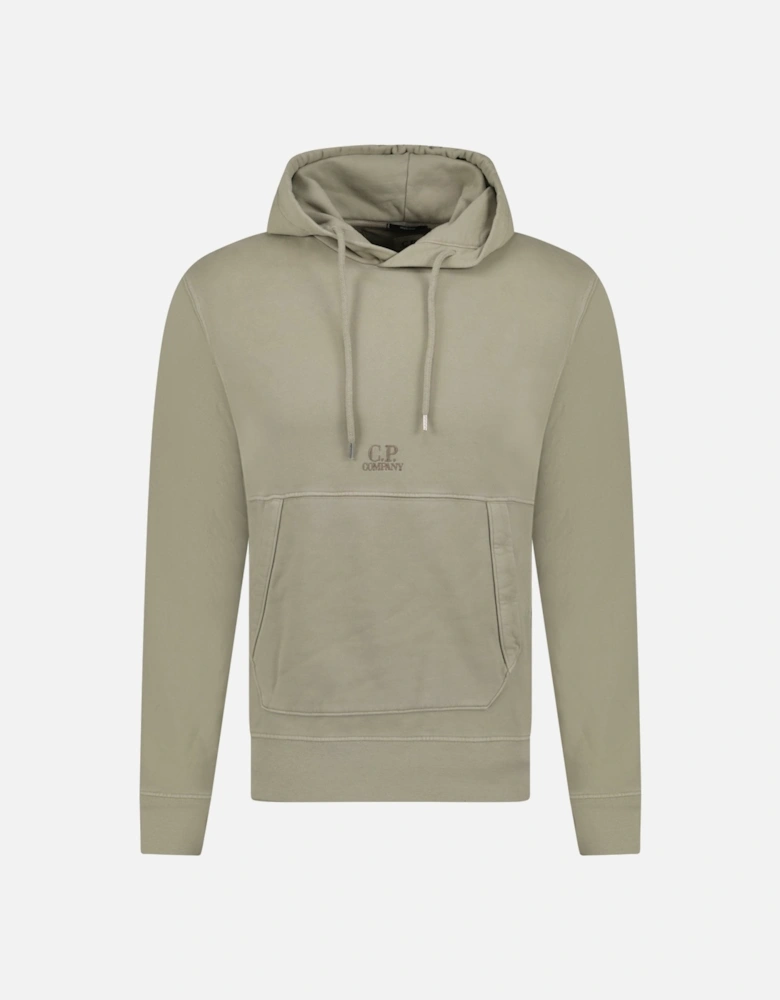 Writing Logo Hooded Sweatshirt Beige