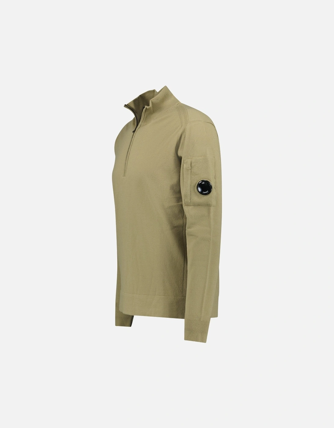 Collar 1/4 Zip Knitted Lens Fleece Sage Green