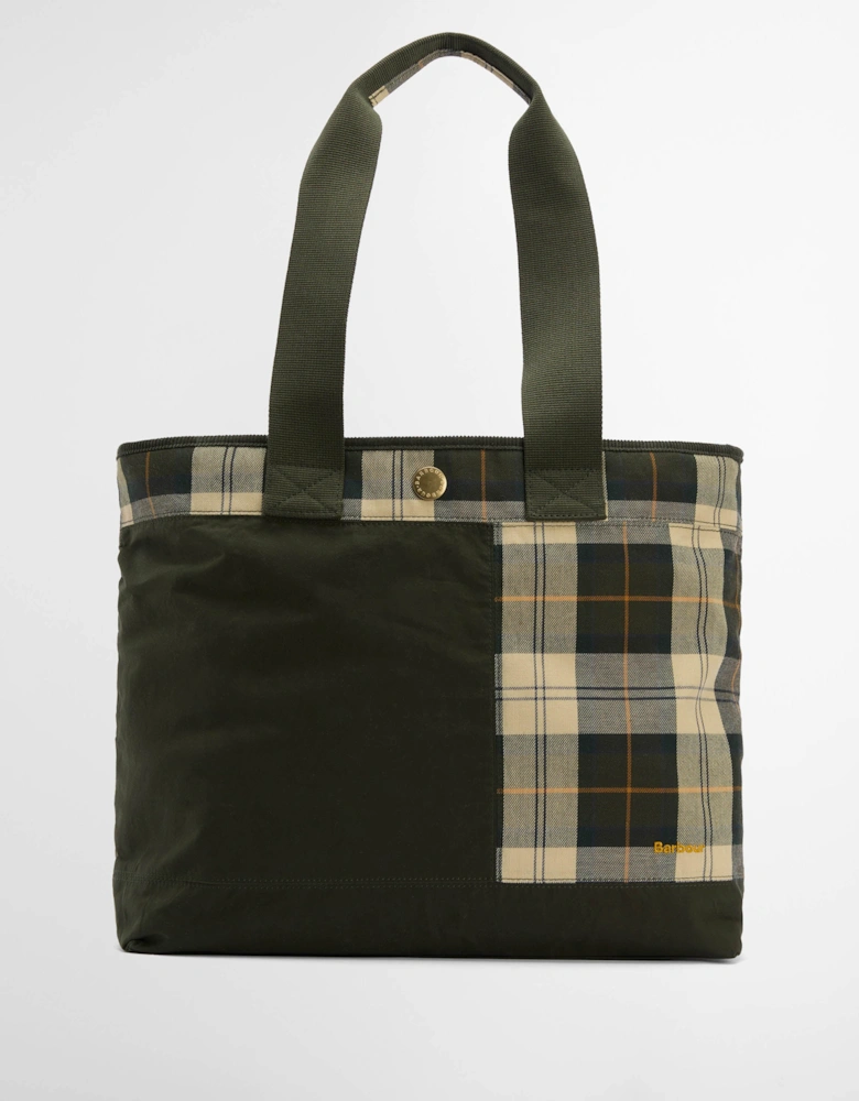 Mya Womens Patchwork Tote Bag - Sage/Ancient