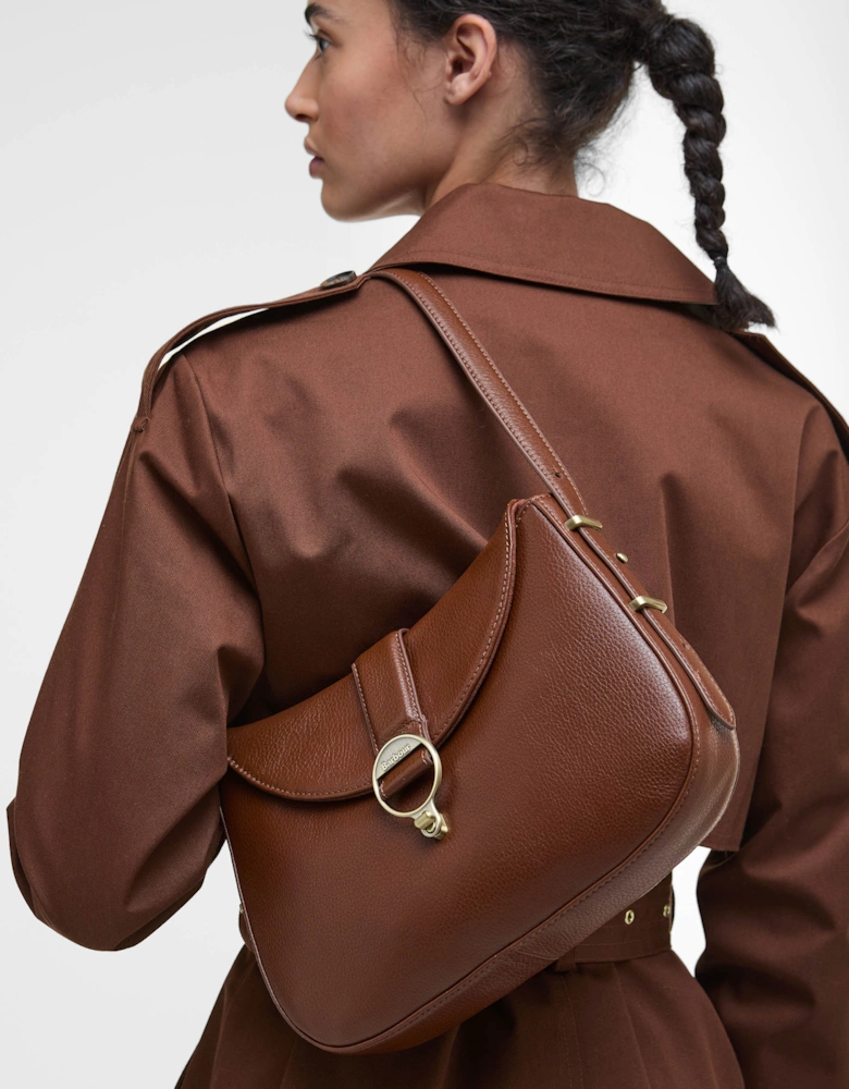 Alder Womens Leather Sling Bag - Brown