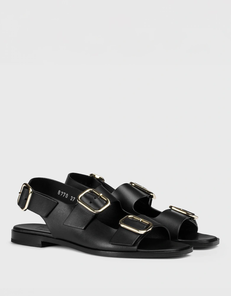 Leather Buckle Sandals