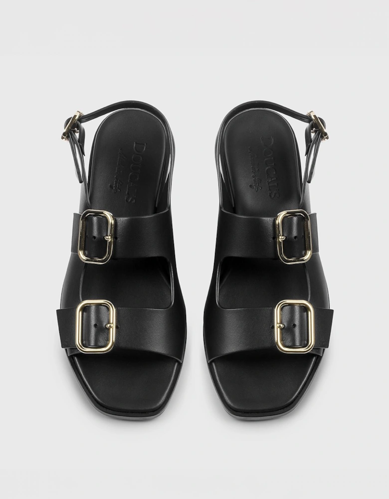 Leather Buckle Sandals