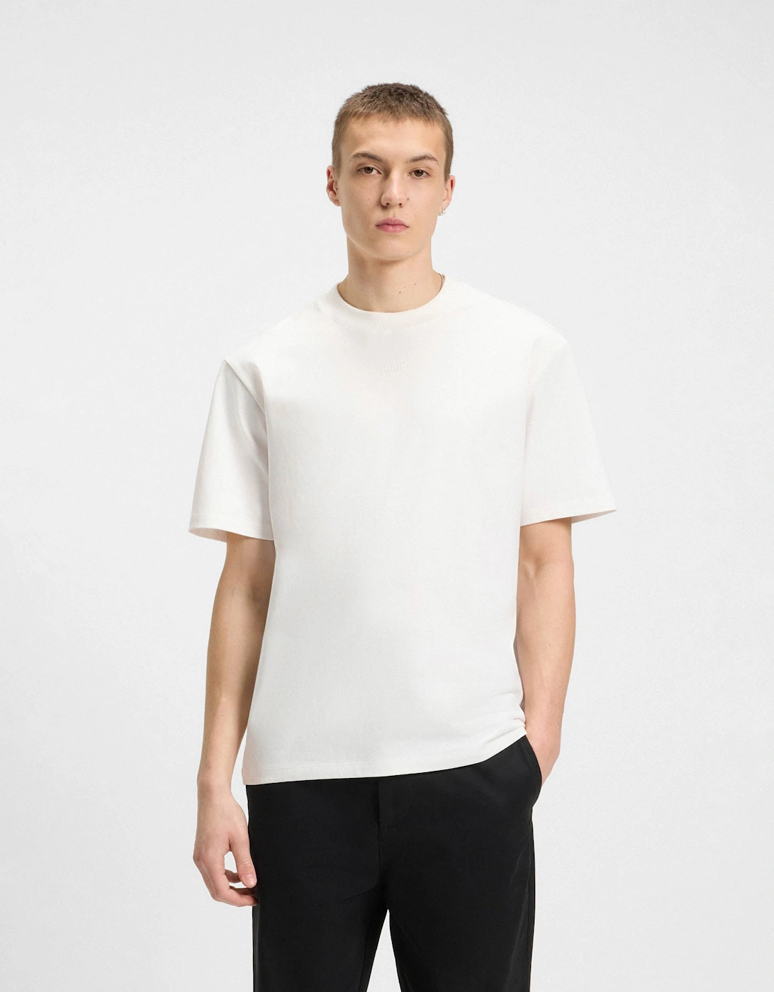 HUGO Dapolino Mens T-Shirt - Natural 102, 2 of 1