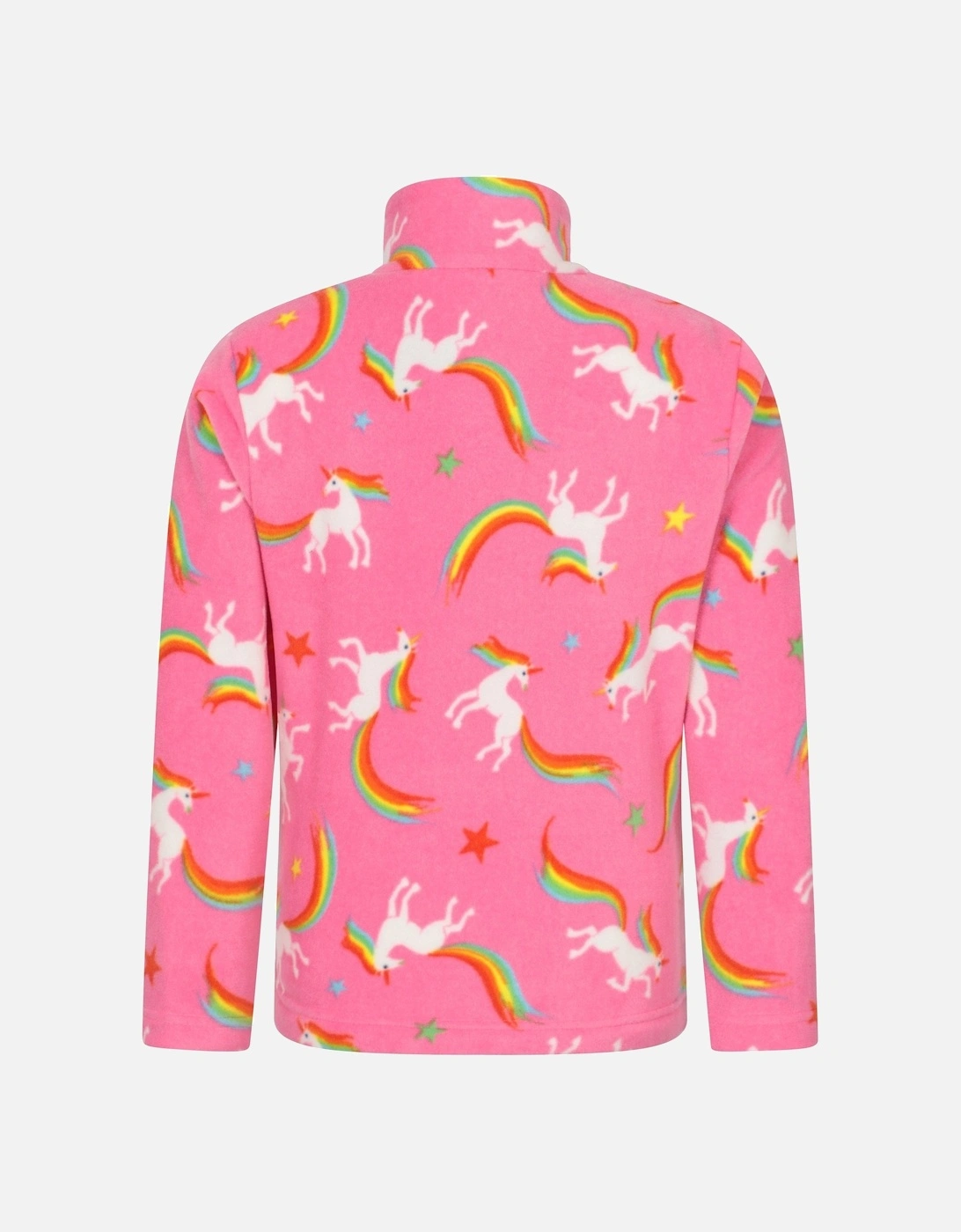 Childrens/Kids Printed Half Zip Fleece Top