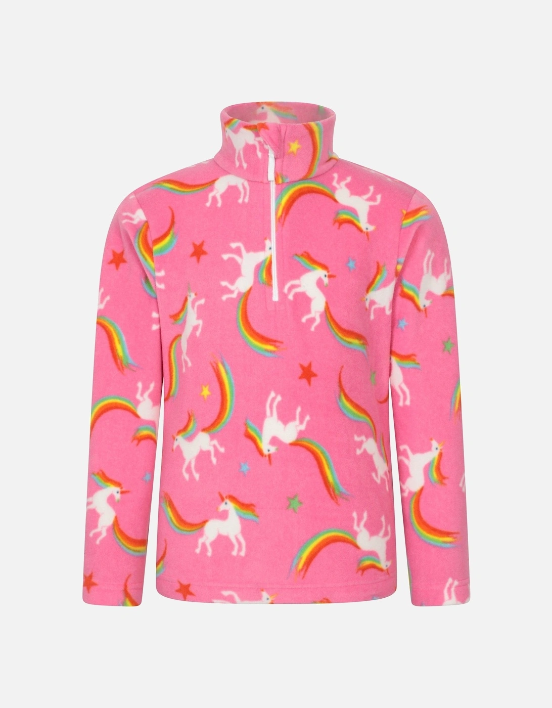 Childrens/Kids Printed Half Zip Fleece Top, 5 of 4