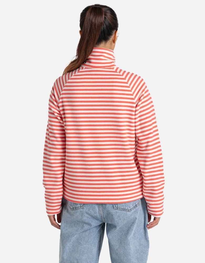 Womens/Ladies Melina Striped Half Zip Fleece Top