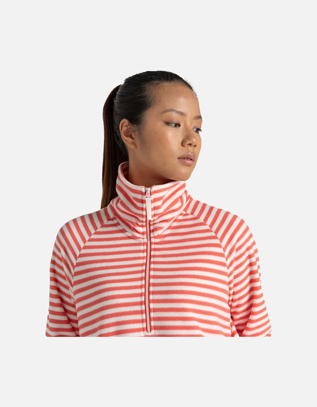 Womens/Ladies Melina Striped Half Zip Fleece Top