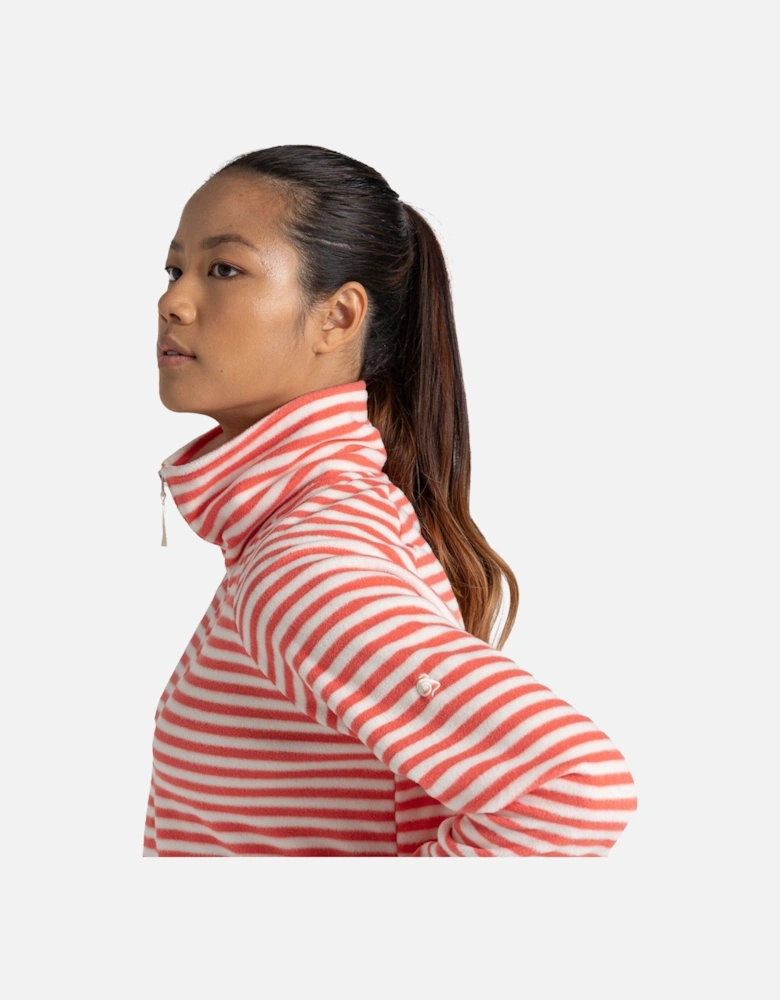 Womens/Ladies Melina Striped Half Zip Fleece Top