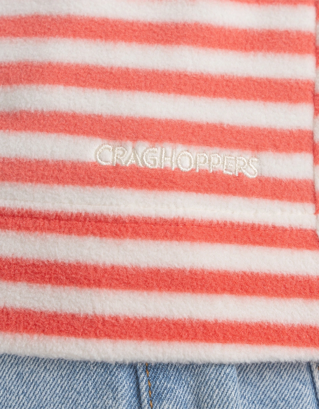 Womens/Ladies Melina Striped Half Zip Fleece Top