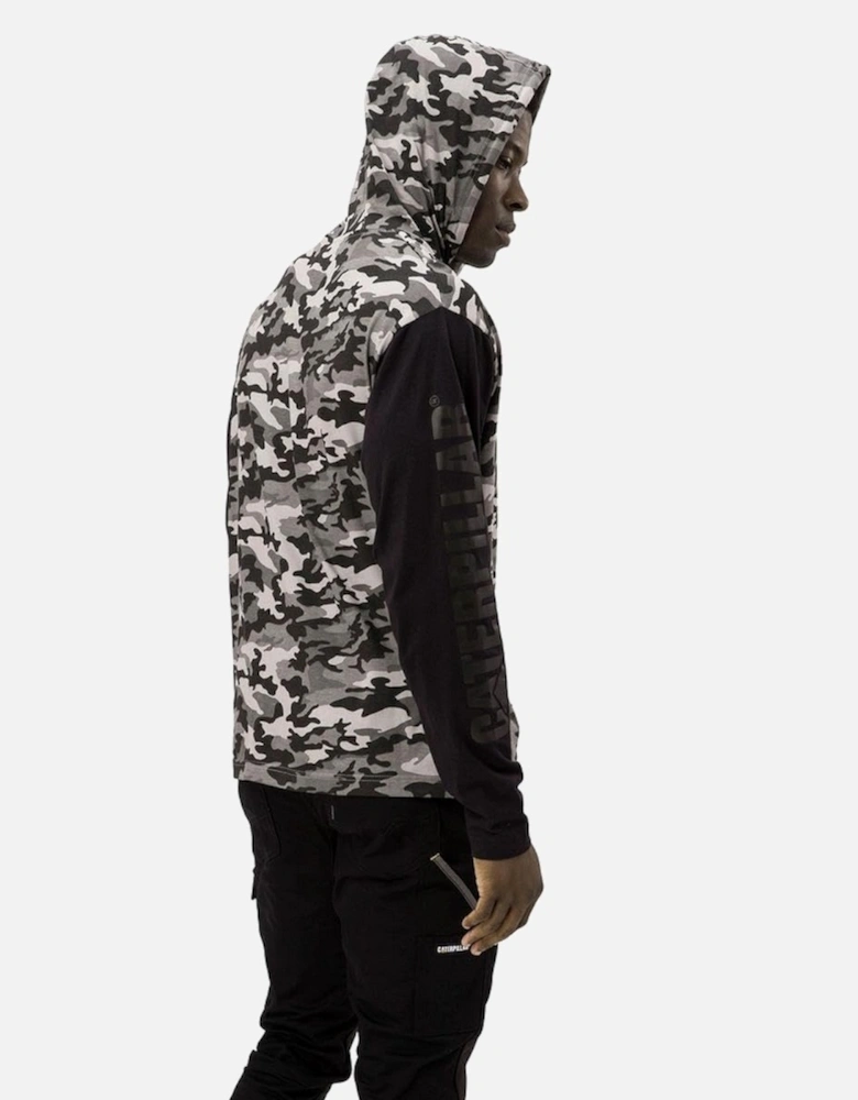 Mens Hooded Long-Sleeved T-Shirt
