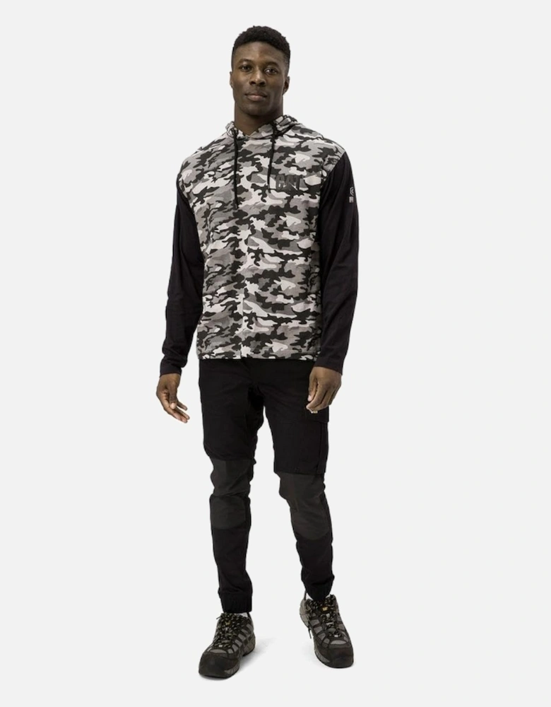 Mens Hooded Long-Sleeved T-Shirt