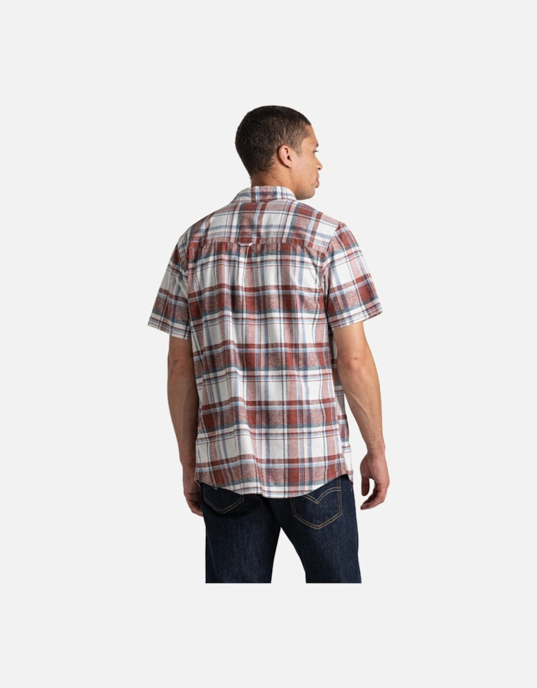 Mens Hila Checked Short-Sleeved Shirt