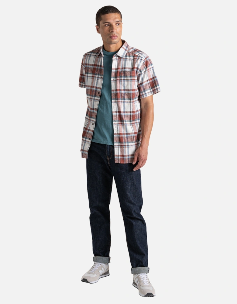 Mens Hila Checked Short-Sleeved Shirt