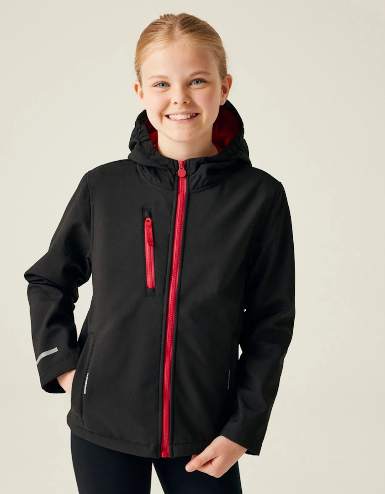 Professional Kids Ablaze Hooded 3 Layer Softshell Jacket