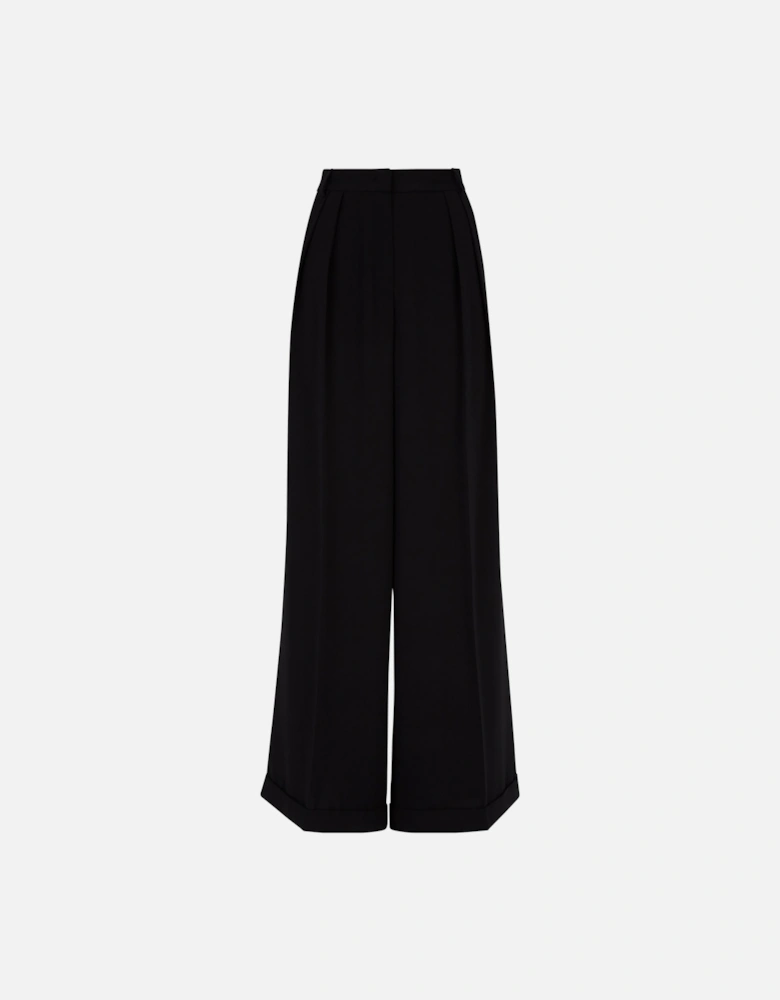 Pin Tuck Flared Trousers