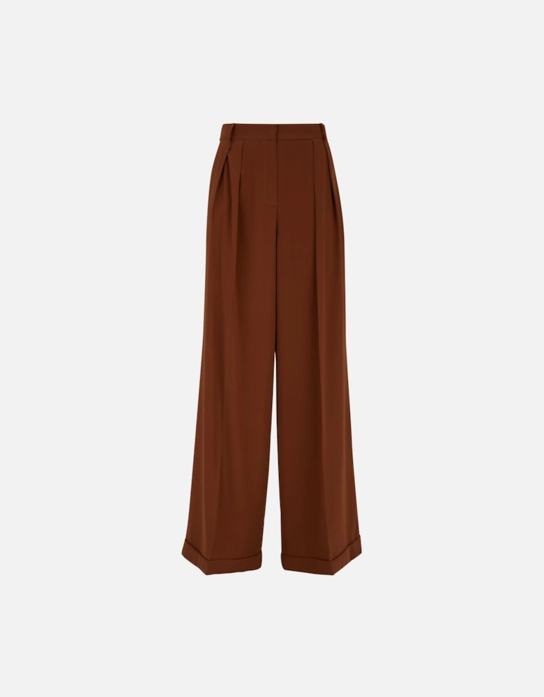 Pin Tuck Flared Trousers