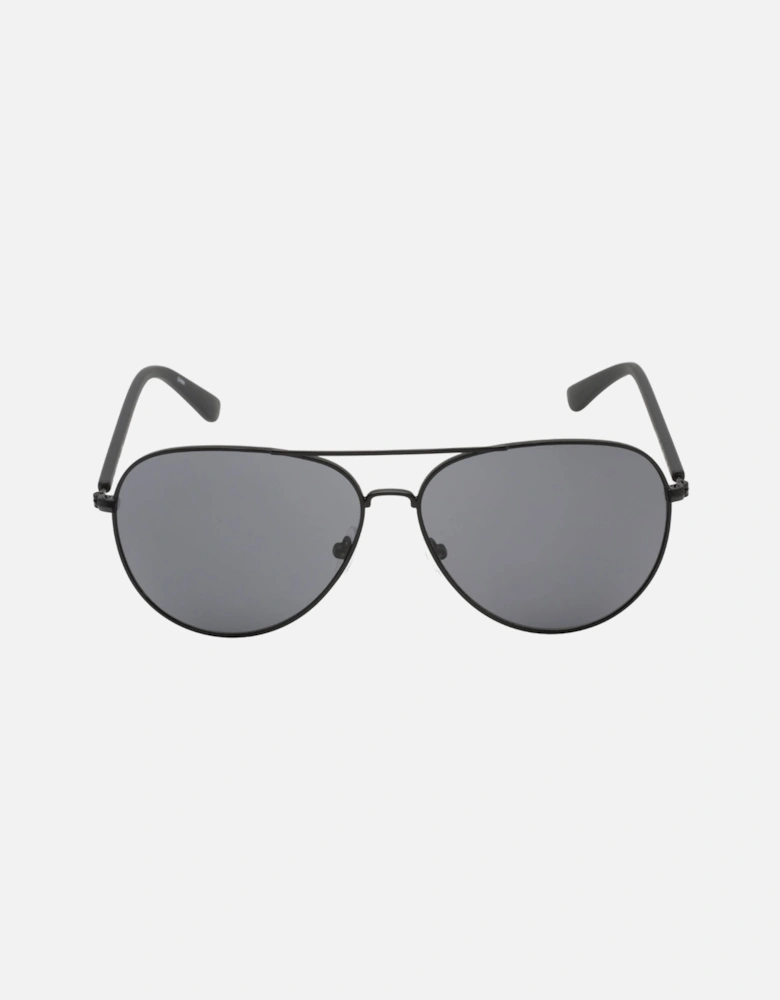 Grey Lensed Matte Black Sunglasses