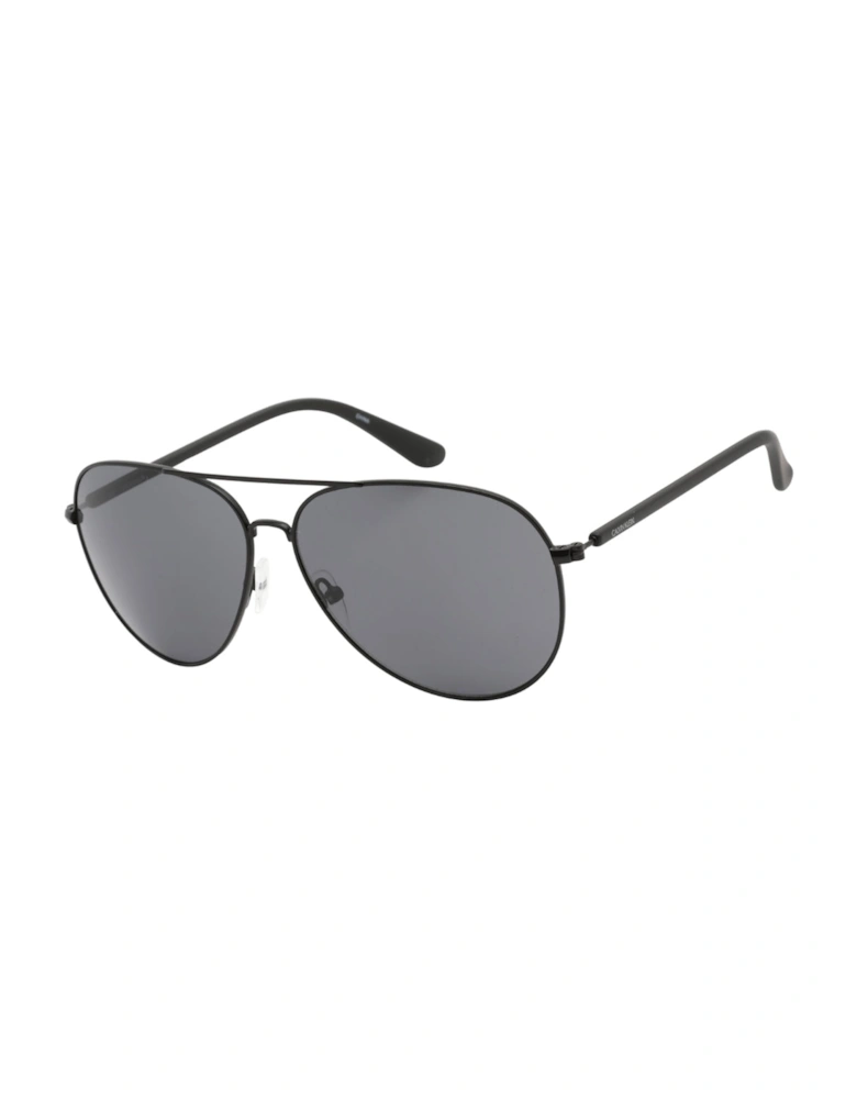 Grey Lensed Matte Black Sunglasses