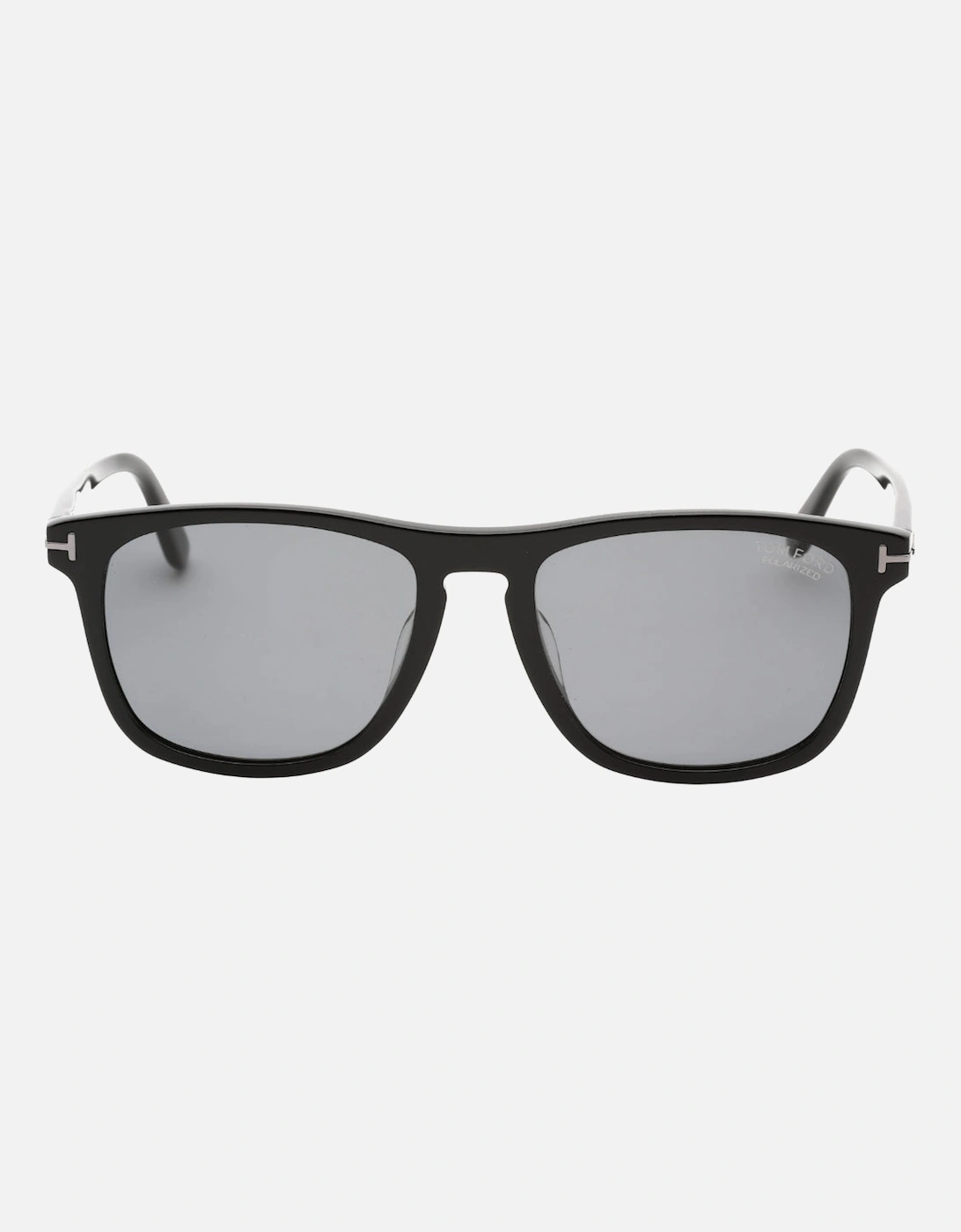 Smoke Polarized Lens Shiny Black Sunglasses