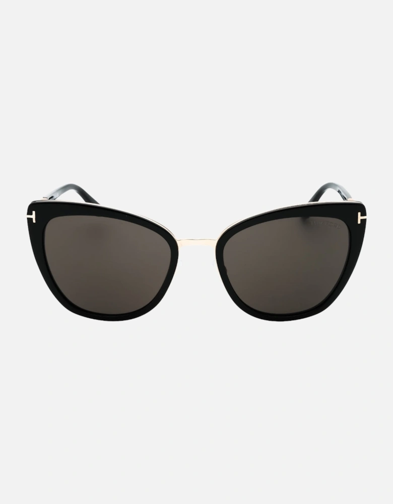 Simona Smoke Lens Shiny Rose Gold Sunglasses