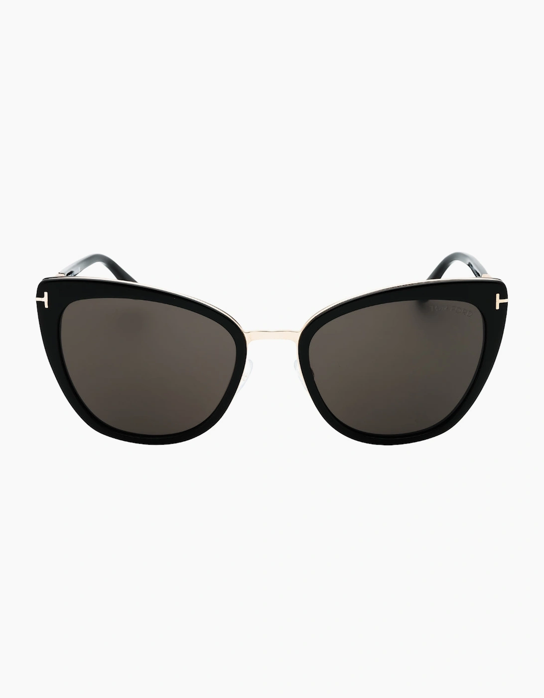 Tom Ford Women's Gold Simona Smoke Lens Shiny Rose Sunglasses - Size: One Size
