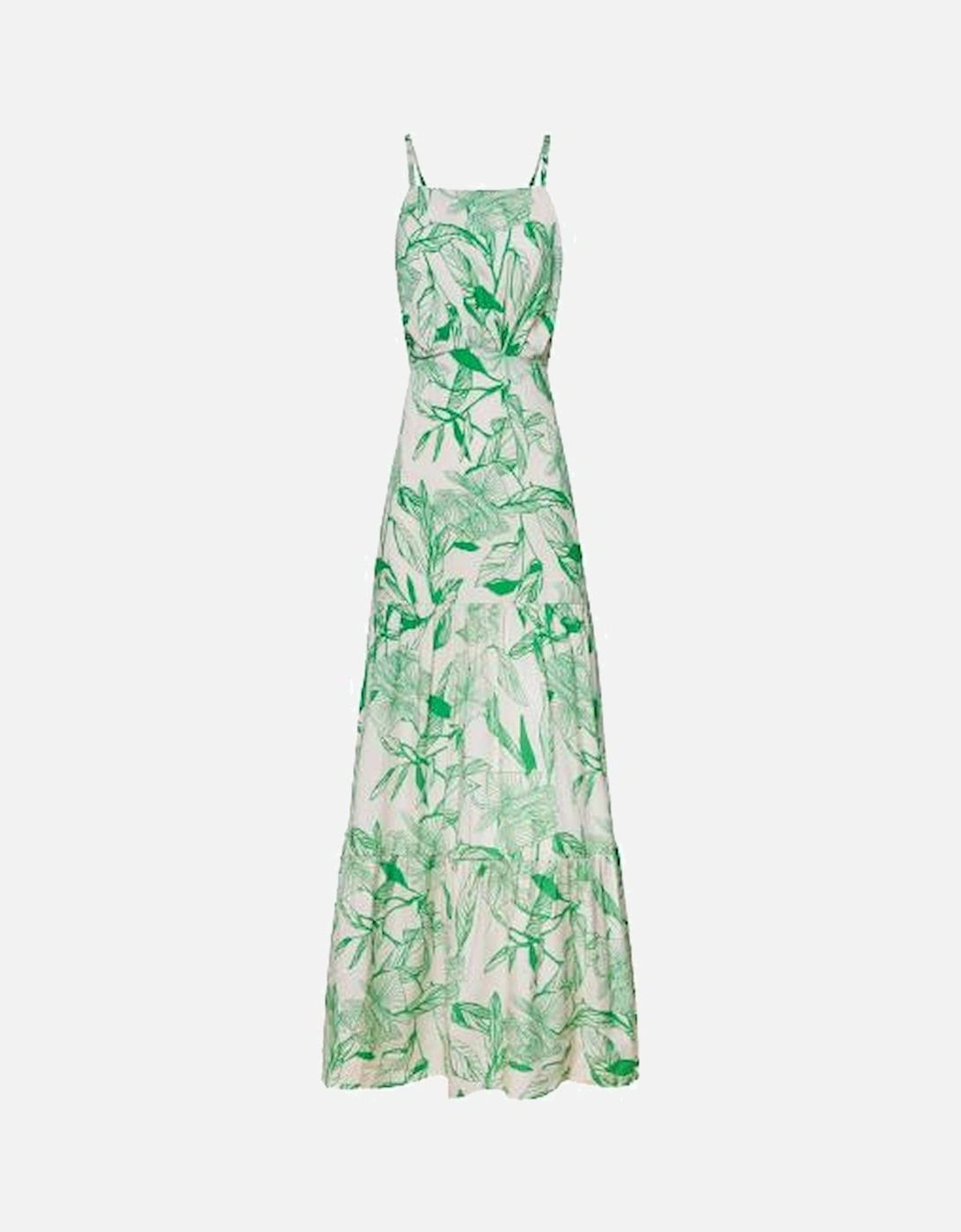 Open Back Print Tiered Midi Dress, 6 of 5