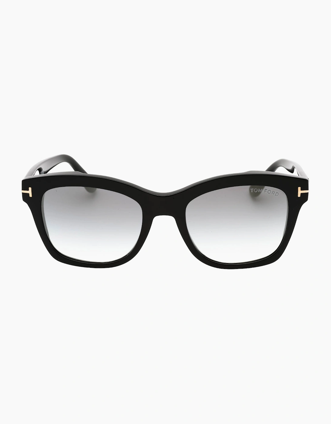 Tom Ford Women's Tom Ford Lauren-02 Grey Mirrored Lens Shiny Black Sunglasses