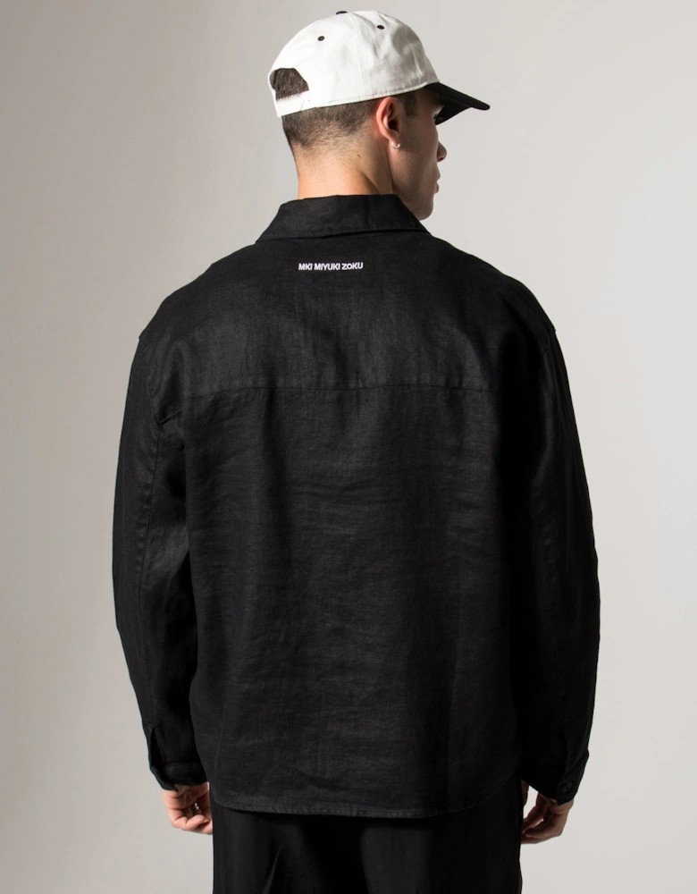 Linen Box Dress Shirt