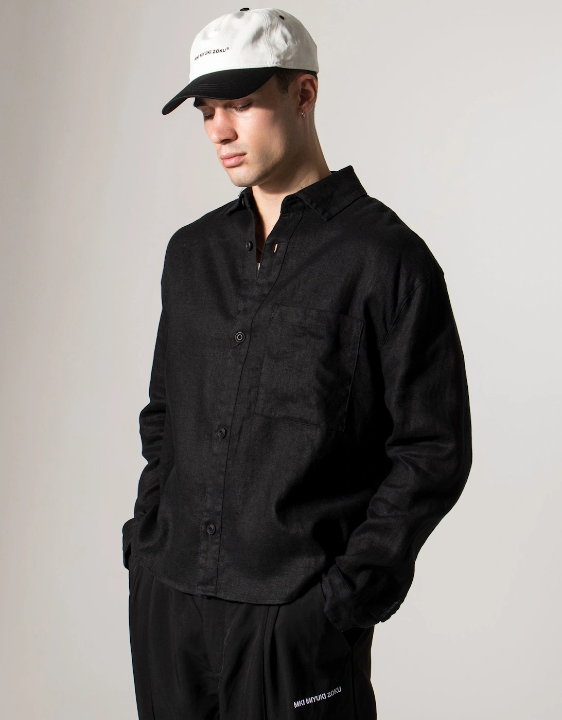 Linen Box Dress Shirt