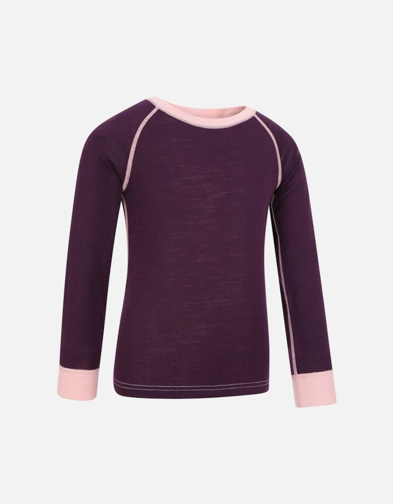 Childrens/Kids Merino II Round Neck Base Layer Top