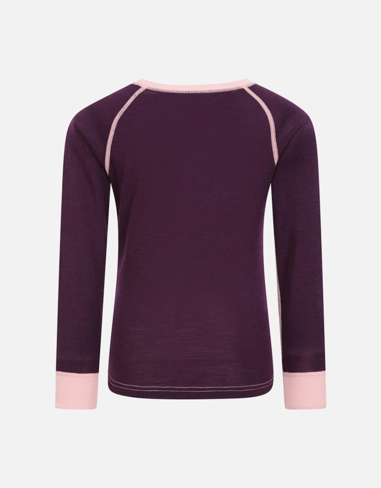 Childrens/Kids Merino II Round Neck Base Layer Top