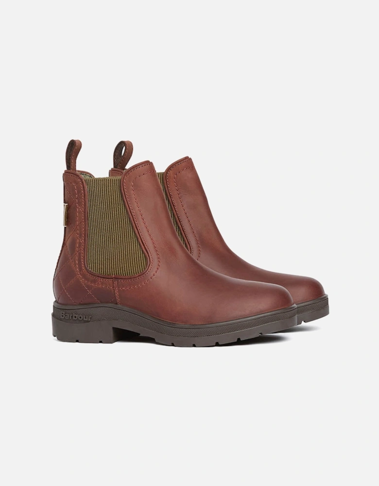 Amble Womens Chelsea Boot - Mahogony/Choc Nubuck