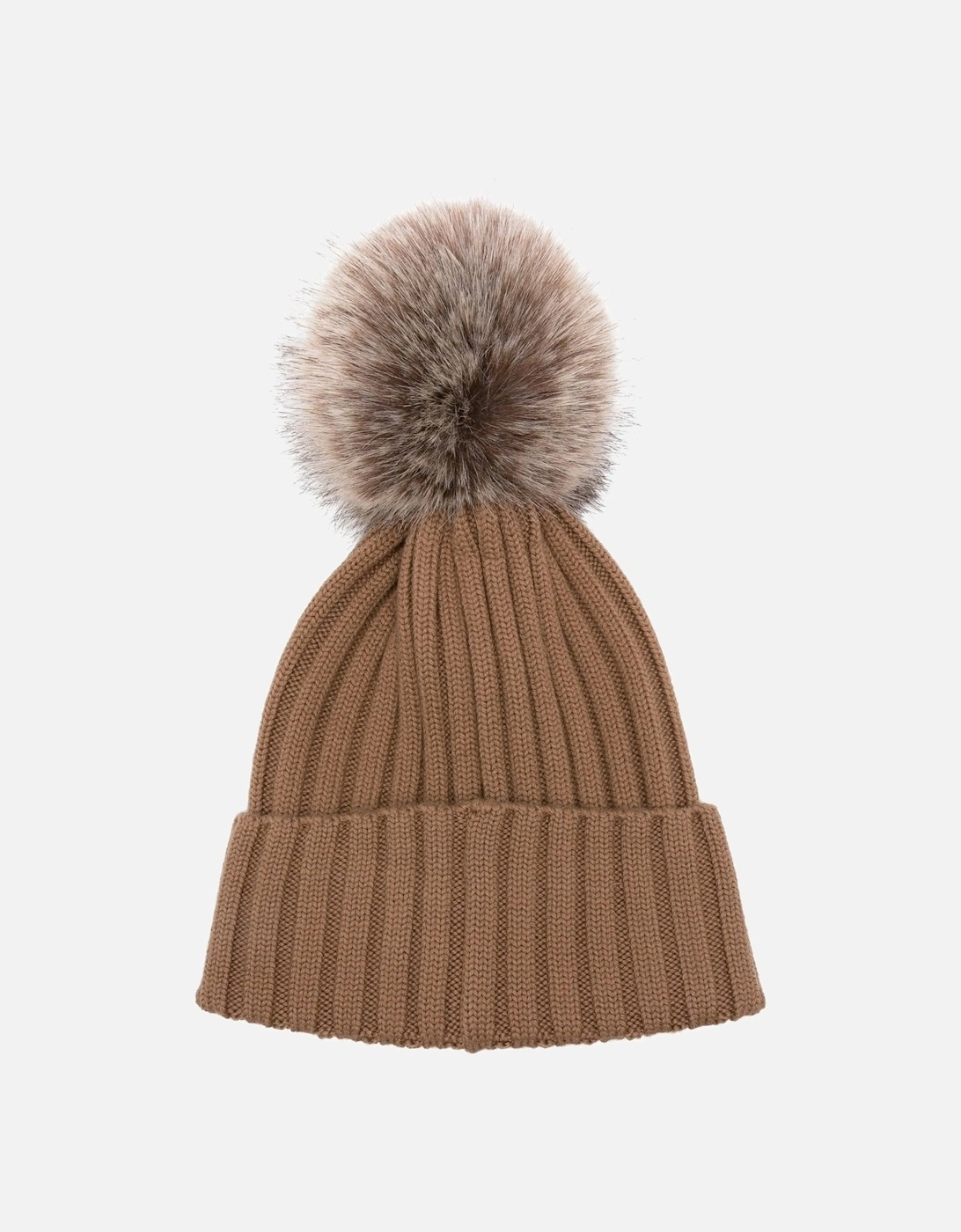 Womens Bobble Hat Beige