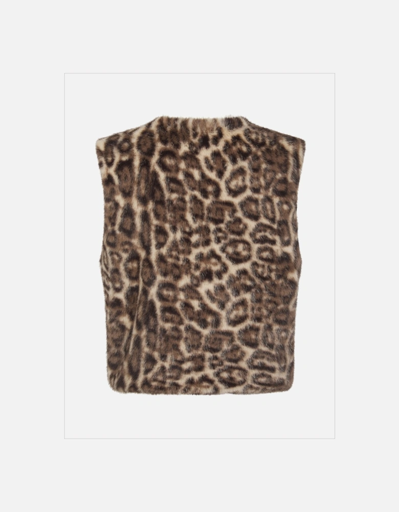 EDELWEISS GILET Natural Leopard