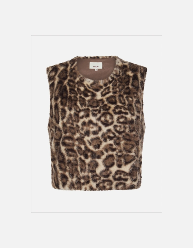 EDELWEISS GILET Natural Leopard