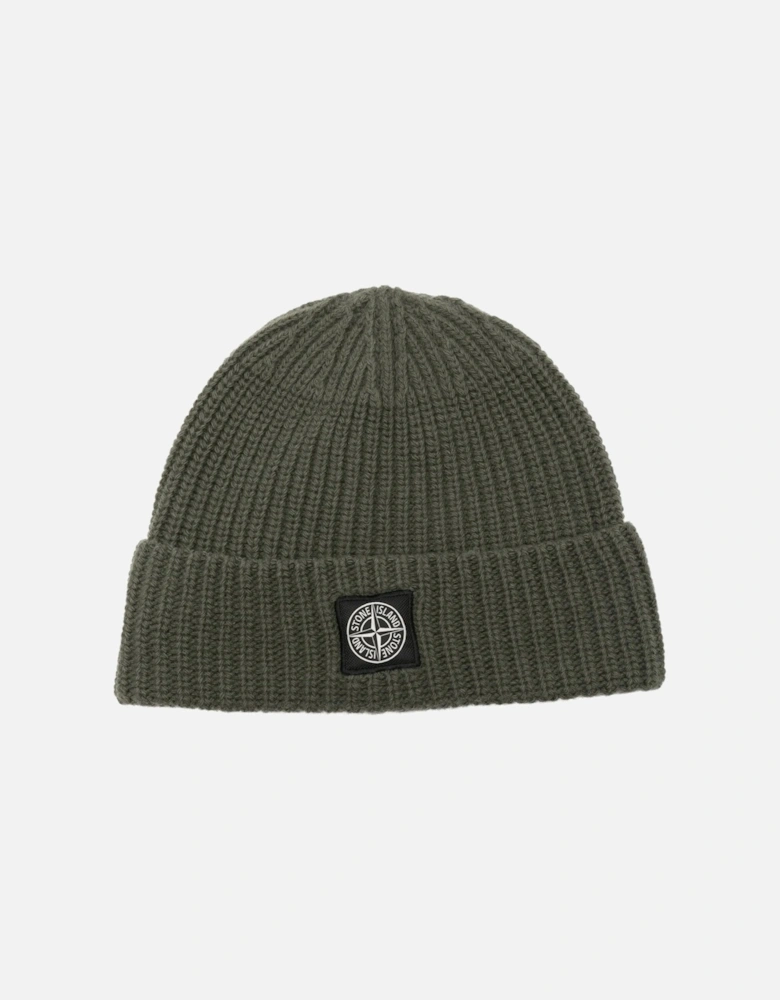 Compass Patch Beanie Hat Green