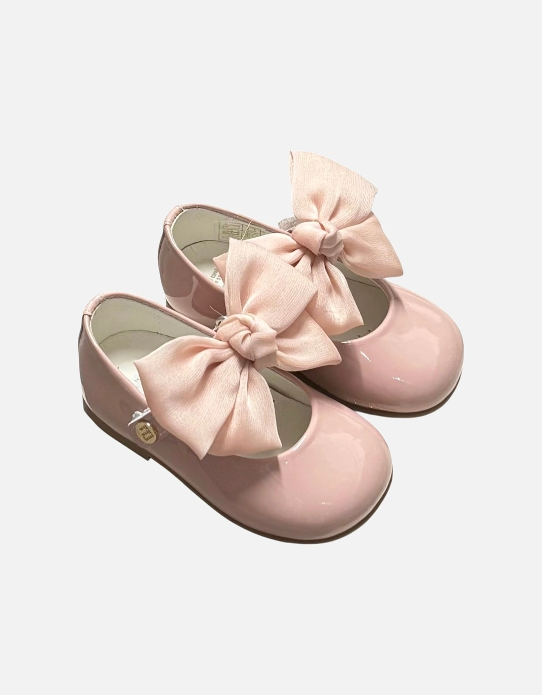 Girls Pink Velcro Mary Jane Shoes, 4 of 3