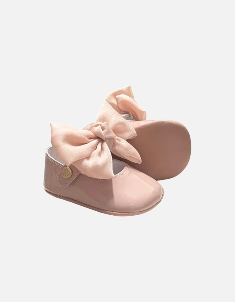 Girls Pink Velcro Soft Sole Shoes