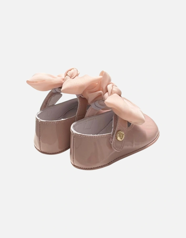 Girls Pink Velcro Soft Sole Shoes