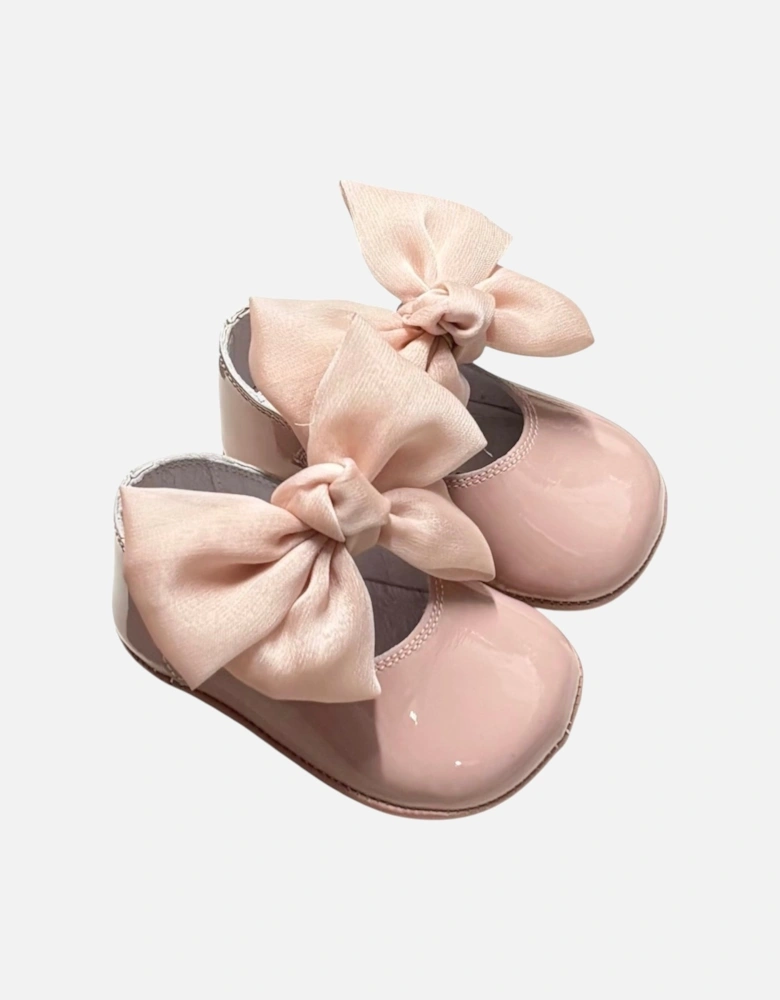 Girls Pink Velcro Soft Sole Shoes
