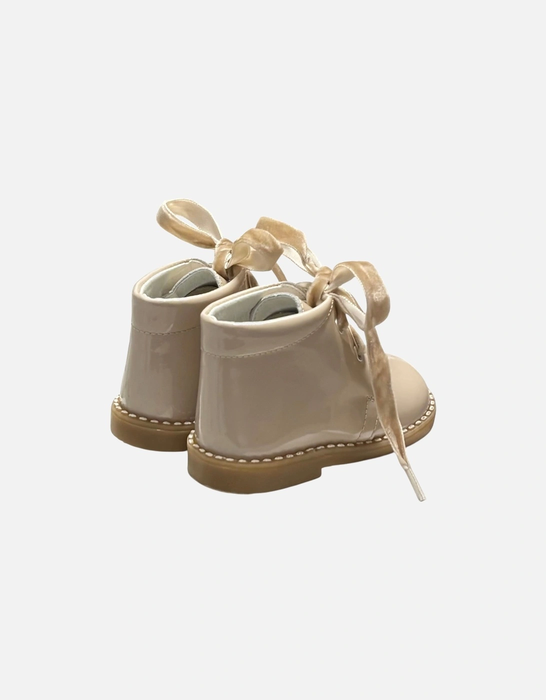 Girls Sand Velvet Lace Up Boots